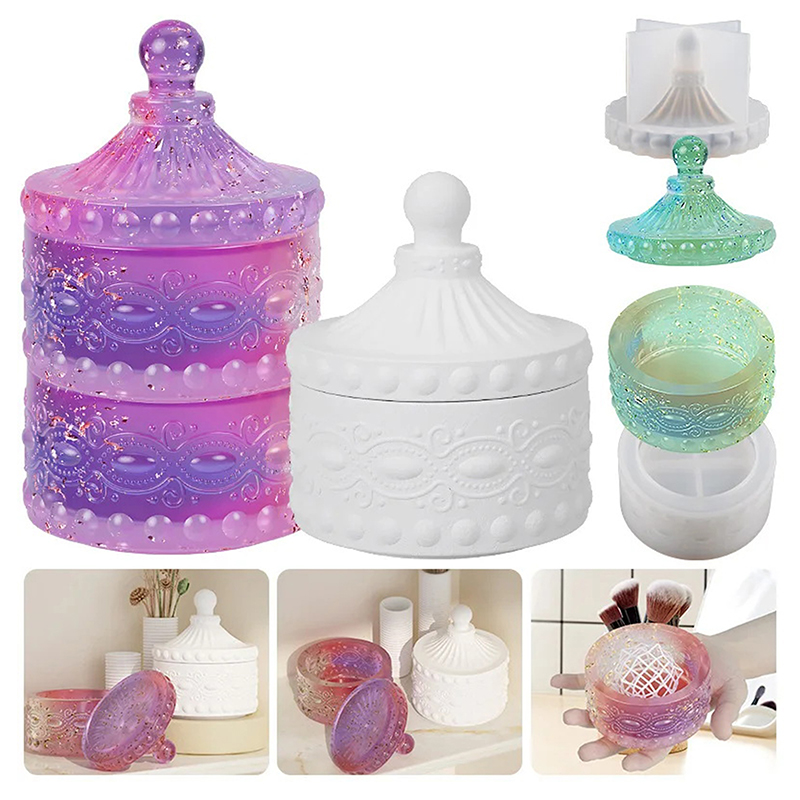 Candle Making Moulds - 1set Gestreepte Kaarsenpot Siliconen Mal -
