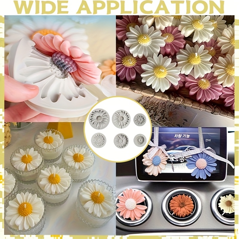 6 stuks, zonnebloem madeliefje - Candle Making Moulds recensie en prijs