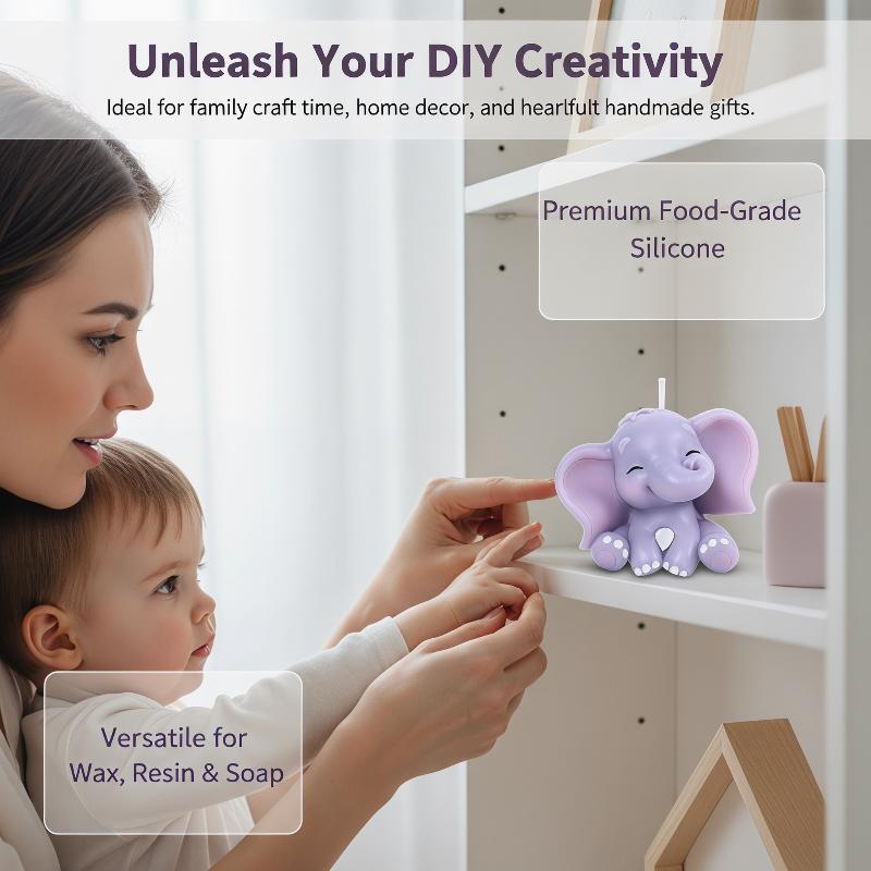 Schattige 3D olifant siliconen - Candle Making Moulds recensie en prijs