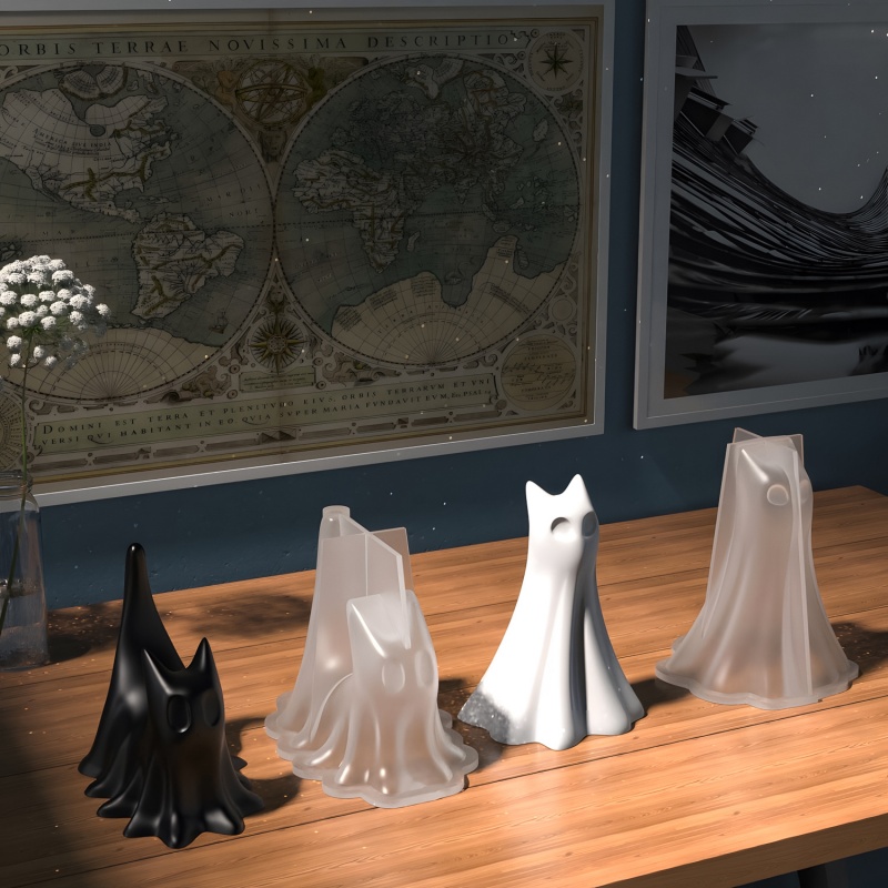 Ghost Cat Halloween Desktop Or - Candle Making Moulds recensie en prijs