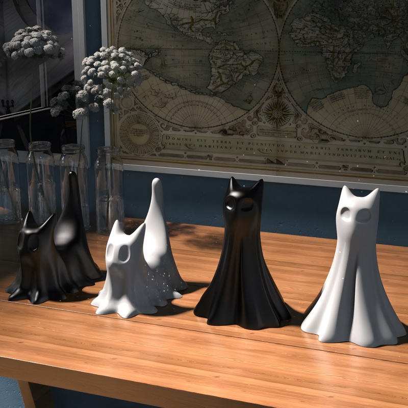 Ghost Cat Halloween Desktop Or - Candle Making Moulds recensie en prijs