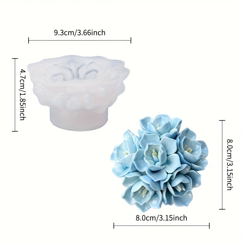 1 siliconen mal voor hortensia - Candle Making Moulds recensie en prijs