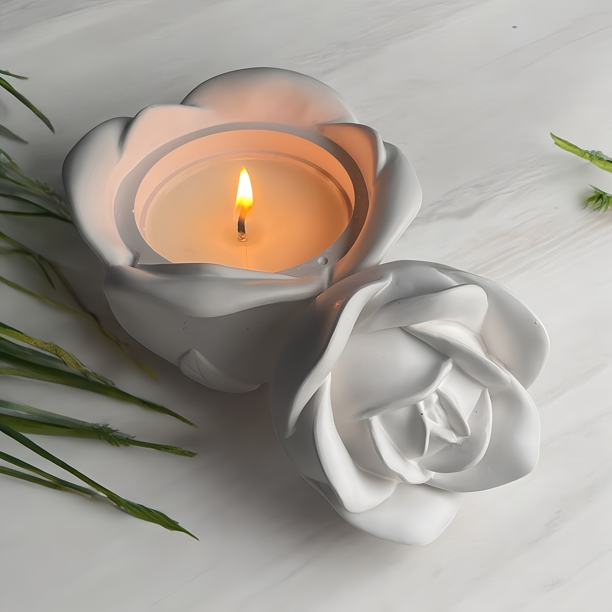 2-delige set roosvormige silic - Candle Making Moulds recensie en prijs